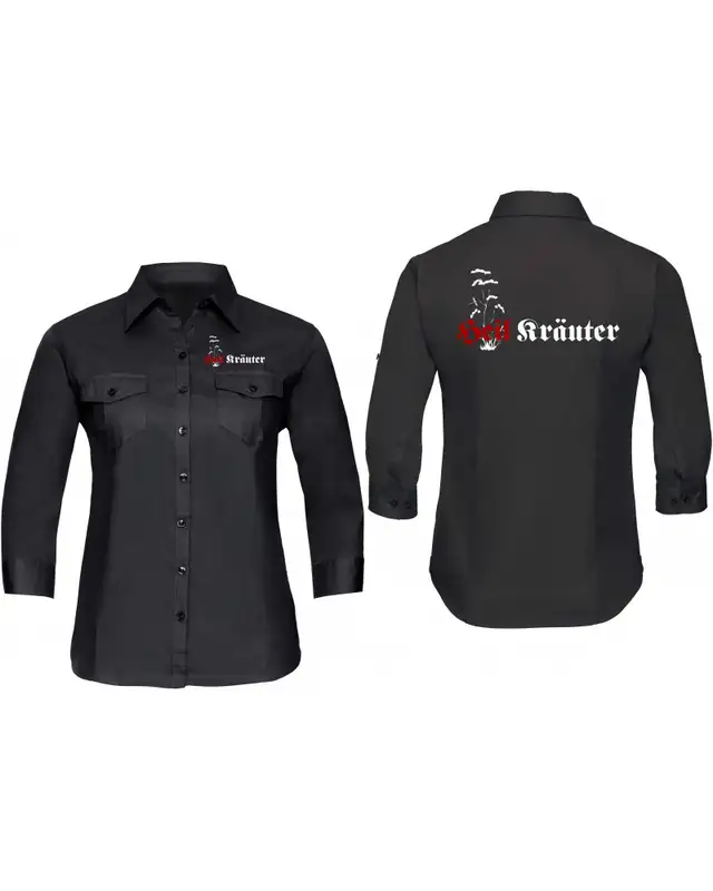 Bestickte langarm Damenbluse (Heil Kräuter) Bild 3