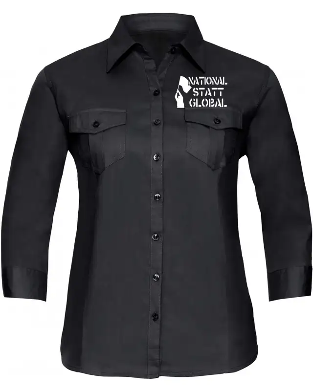 Bestickte langarm Damenbluse (National statt global)