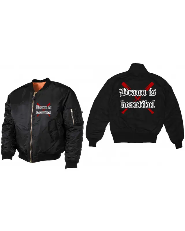 Bestickte MA1 Bomberjacke (Braun is beautiful) Bild 3