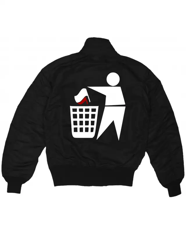 Bestickte MA1 Bomberjacke (Keinen Bock auf Zecken) Bild 2