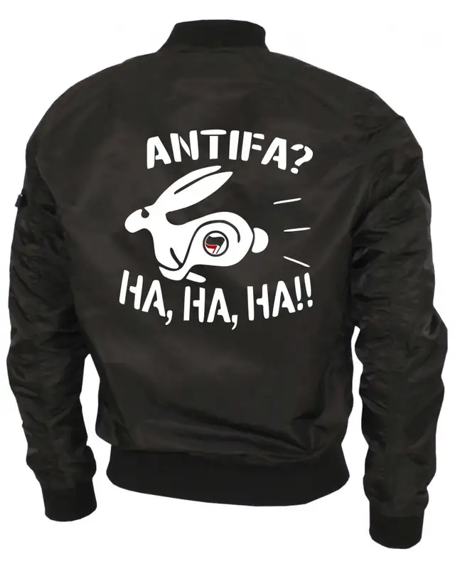 Bestickte Ma1 Bomberjacke "Leichtversion" (Antifa, ha ha ha) Bild 2