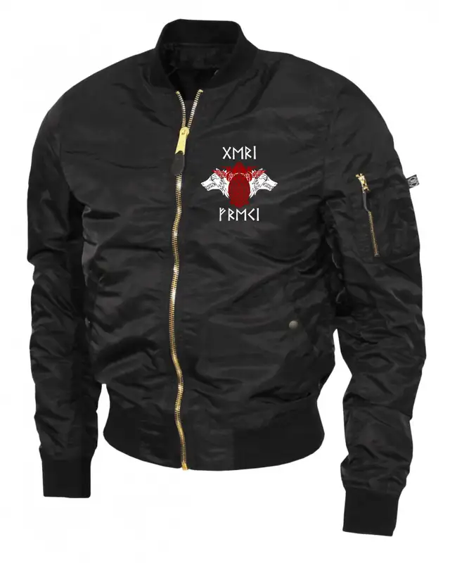 Bestickte Ma1 Bomberjacke "Leichtversion" (Geri und Freki)