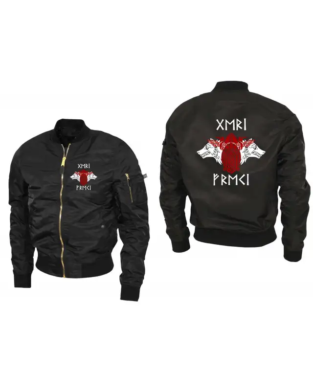 Bestickte Ma1 Bomberjacke "Leichtversion" (Geri und Freki) Bild 6