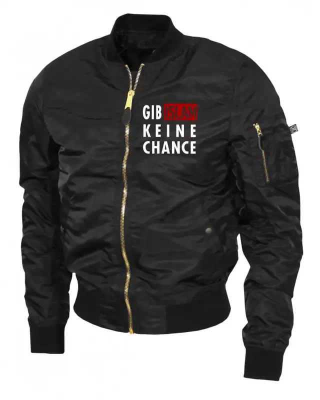 Bestickte Ma1 Bomberjacke "Leichtversion" (Gib Islam keine Chance)
