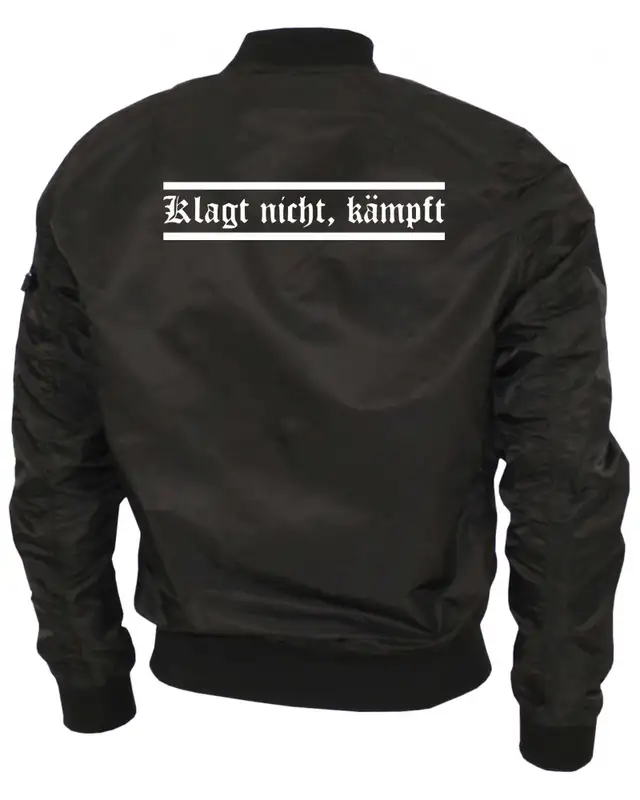 Bestickte Ma1 Bomberjacke "Leichtversion" (Klagt nicht kämpft) Bild 4