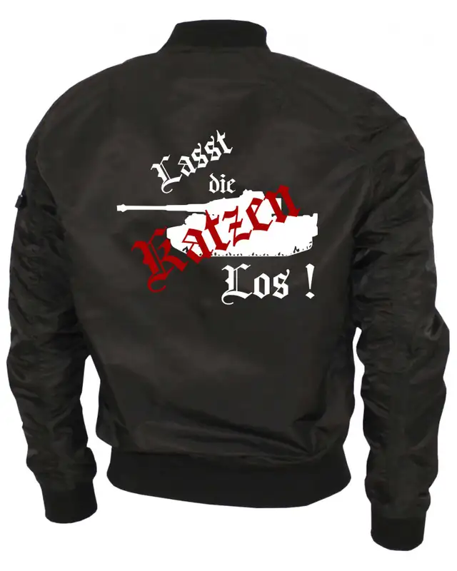 Bestickte Ma1 Bomberjacke "Leichtversion" (Lasst die Katzen los) Bild 2