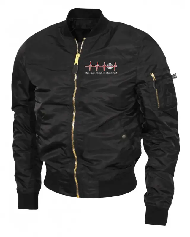 Bestickte Ma1 Bomberjacke "Leichtversion" (Mein Herz schlägt für Deutschland)