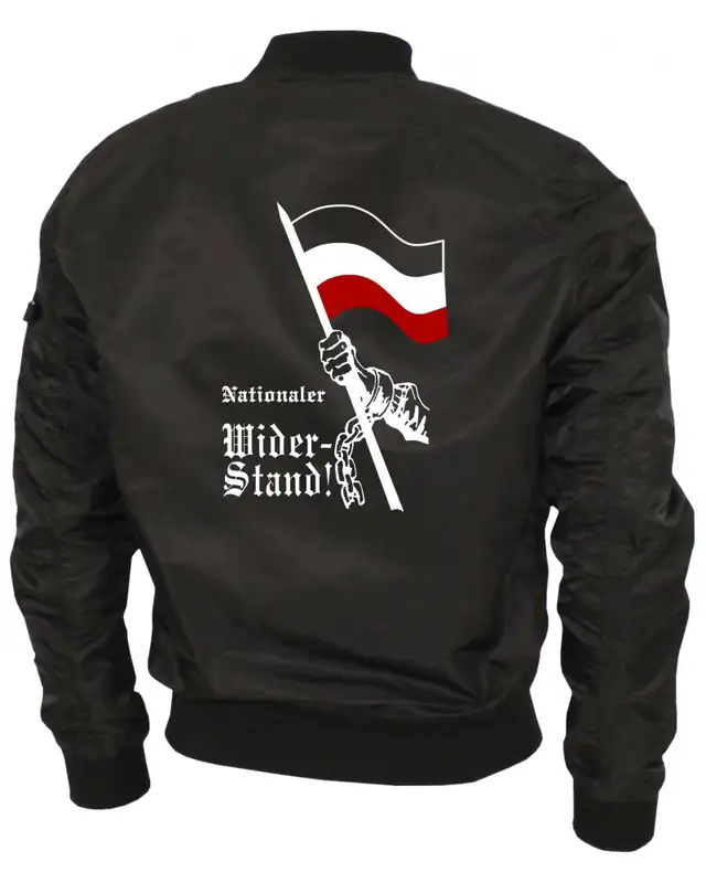 Bestickte Ma1 Bomberjacke "Leichtversion" (Nationaler Widerstand, Fahne) Bild 2