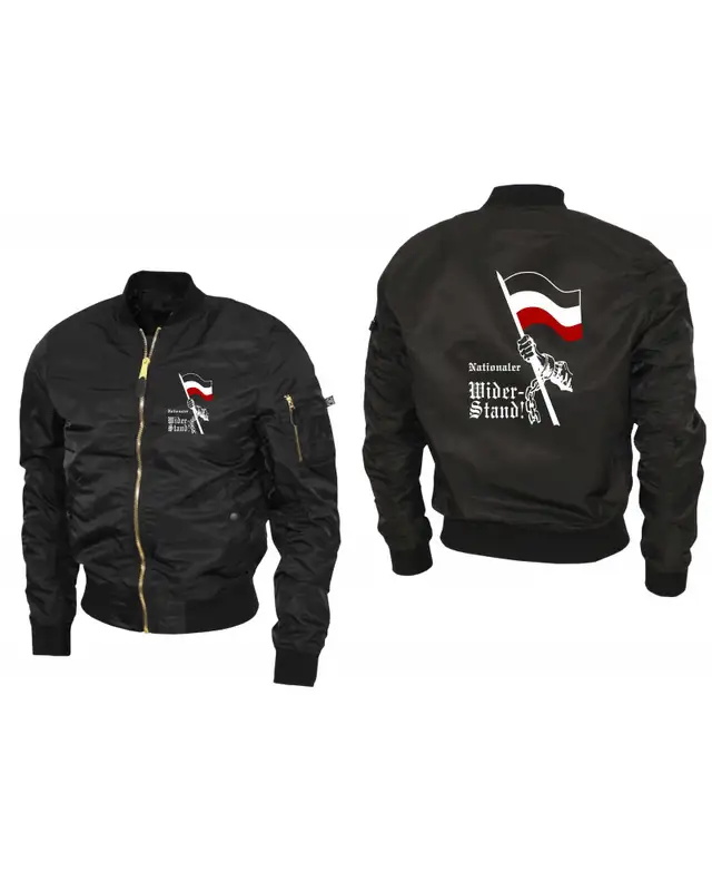 Bestickte Ma1 Bomberjacke "Leichtversion" (Nationaler Widerstand, Fahne) Bild 3