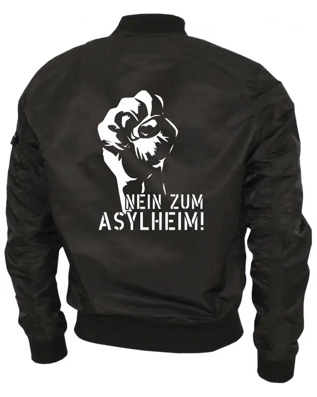 Bestickte Ma1 Bomberjacke "Leichtversion" (Nein zum Asylheim) Bild 2