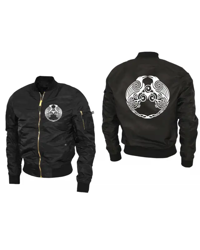 Bestickte Ma1 Bomberjacke "Leichtversion" (Raben) Bild 3