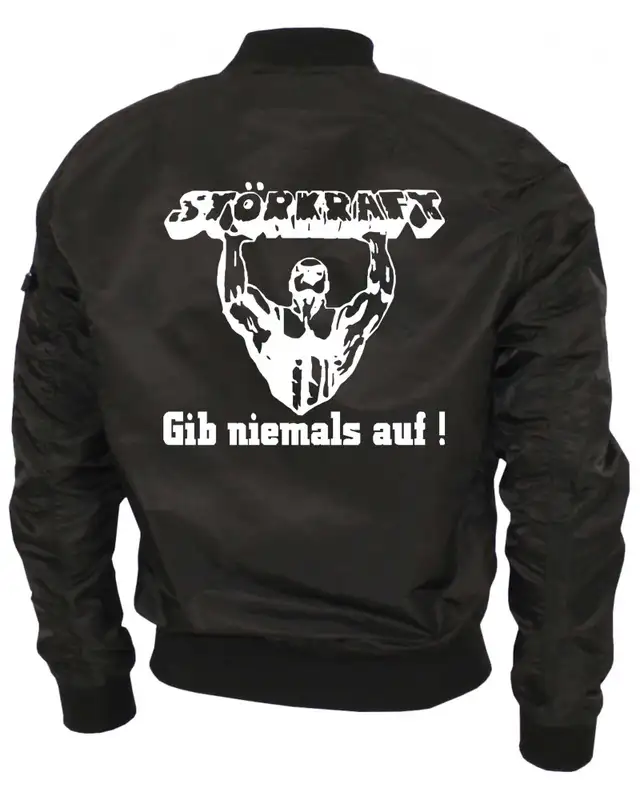 Bestickte Ma1 Bomberjacke "Leichtversion" (Störkraft gib niemals auf) Bild 2