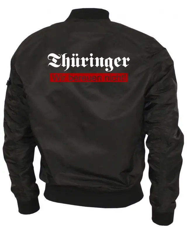 Bestickte Ma1 Bomberjacke "Leichtversion" (Thüringer, wir bereuen nicht) Bild 2