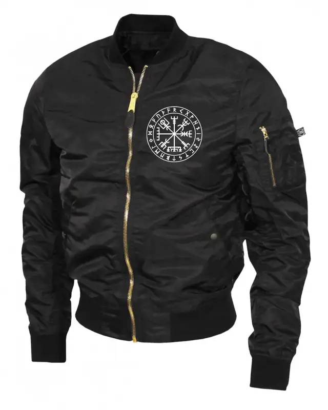 Bestickte Ma1 Bomberjacke "Leichtversion" (Vegvisir)