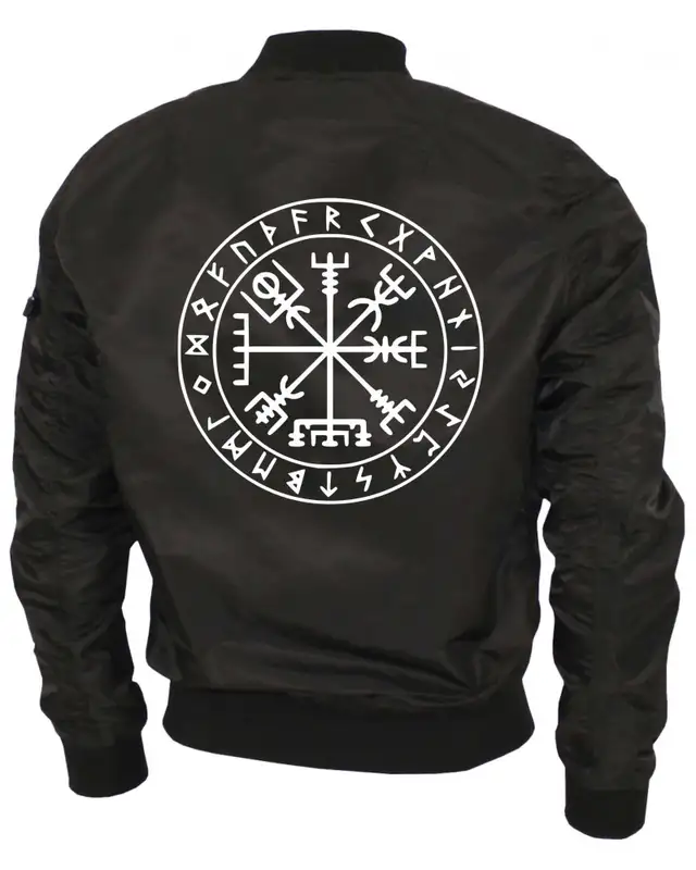 Bestickte Ma1 Bomberjacke "Leichtversion" (Vegvisir) Bild 2
