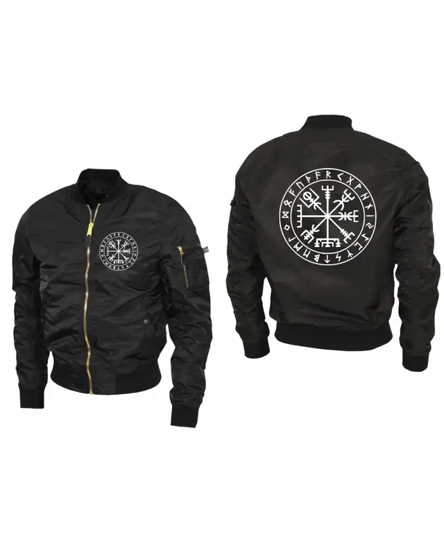 Bestickte Ma1 Bomberjacke "Leichtversion" (Vegvisir) Bild 3