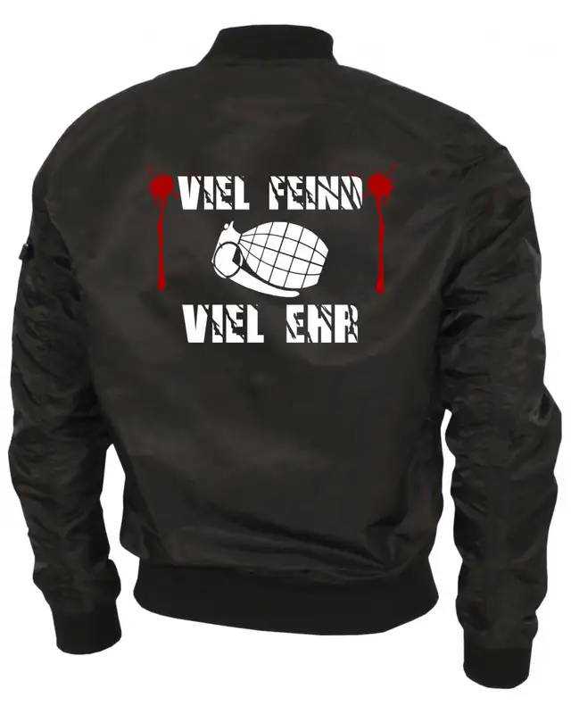 Bestickte Ma1 Bomberjacke "Leichtversion" (Viel feind viel Ehr) Bild 2