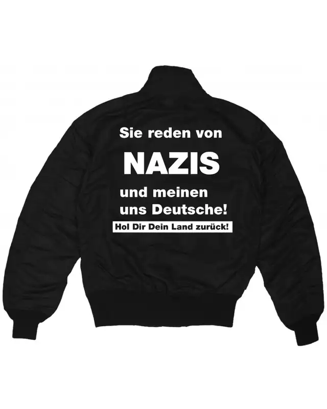 Bestickte MA1 Bomberjacke (Sie reden von Nazis) Bild 2