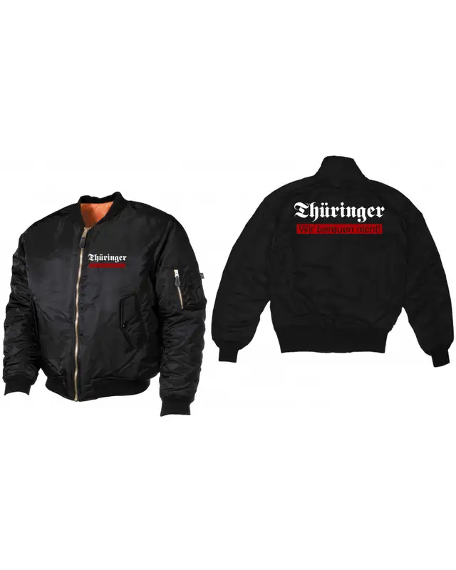 Bestickte MA1 Bomberjacke (Thüringer, wir bereuen nicht) Bild 3