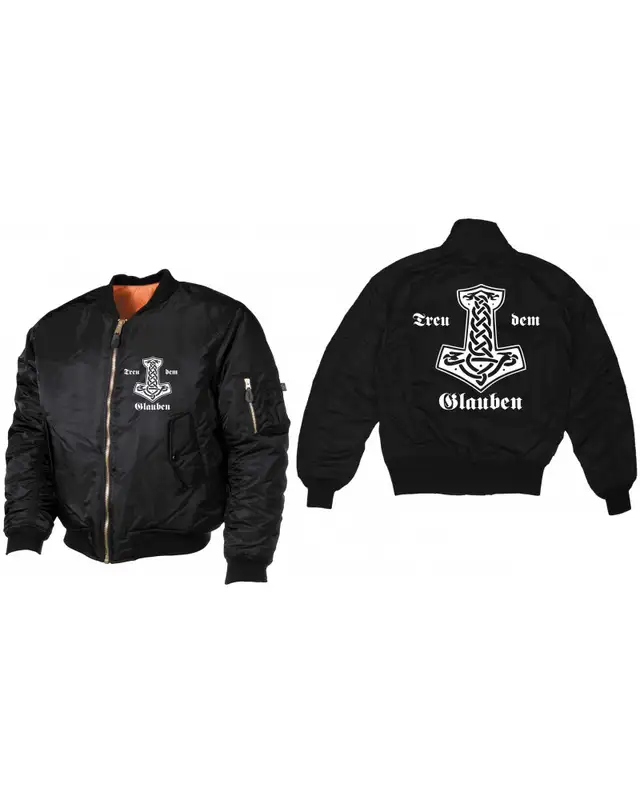 Bestickte MA1 Bomberjacke (Treu dem Glauben) Bild 3