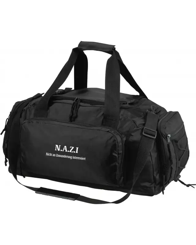 Bestickte Sporttasche "Magni" (Nazi nicht an Zuwanderung interessiert)