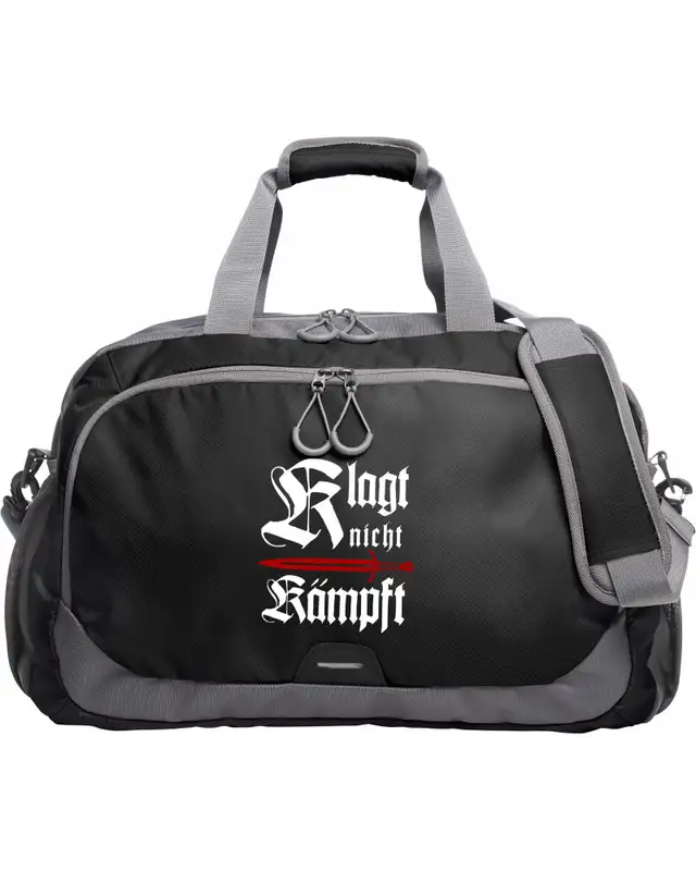 Bestickte Sporttasche "Surt" (Klagt nicht kämpft, Schwert)