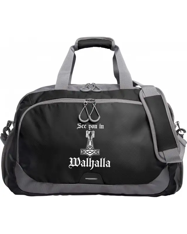 Bestickte Sporttasche "Surt" (See you in Walhalla Thorhammer)