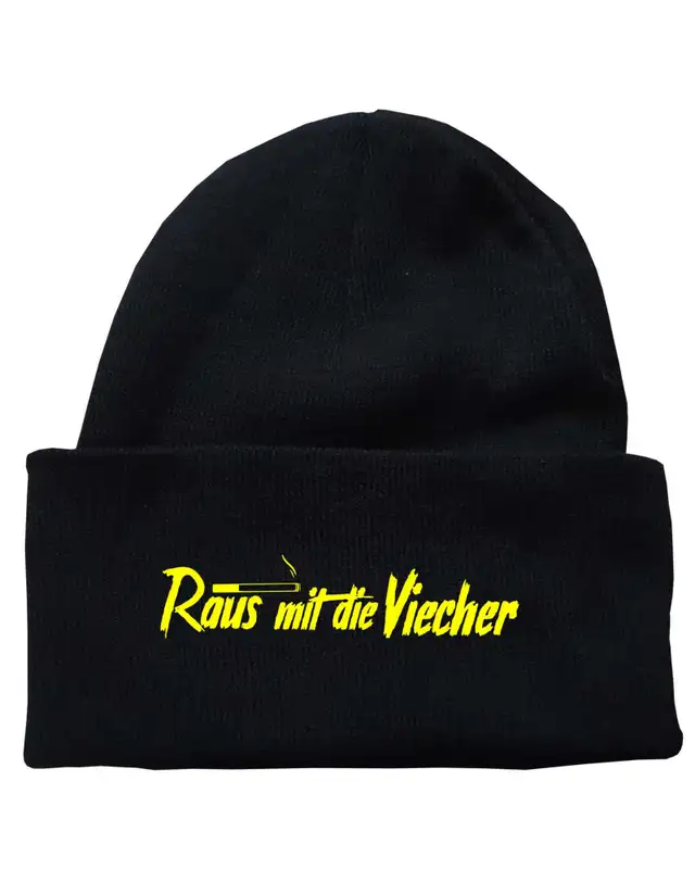 Bestickte Strickmütze "Freya" (Raus mit die Viecher)