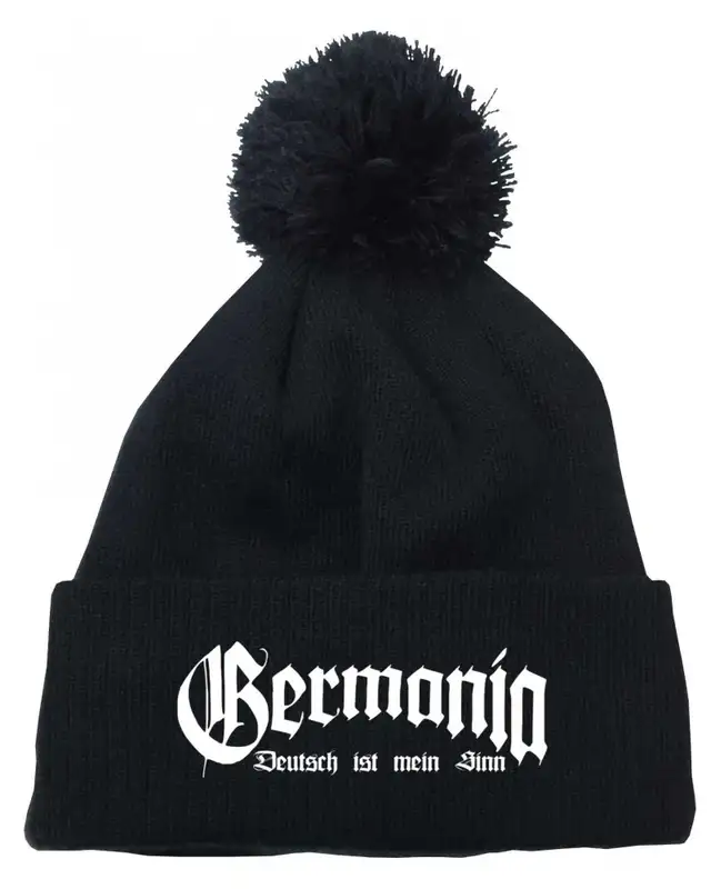Bestickte Strickmütze "Frigg" (Germania, Deutsch ist mein Sinn)