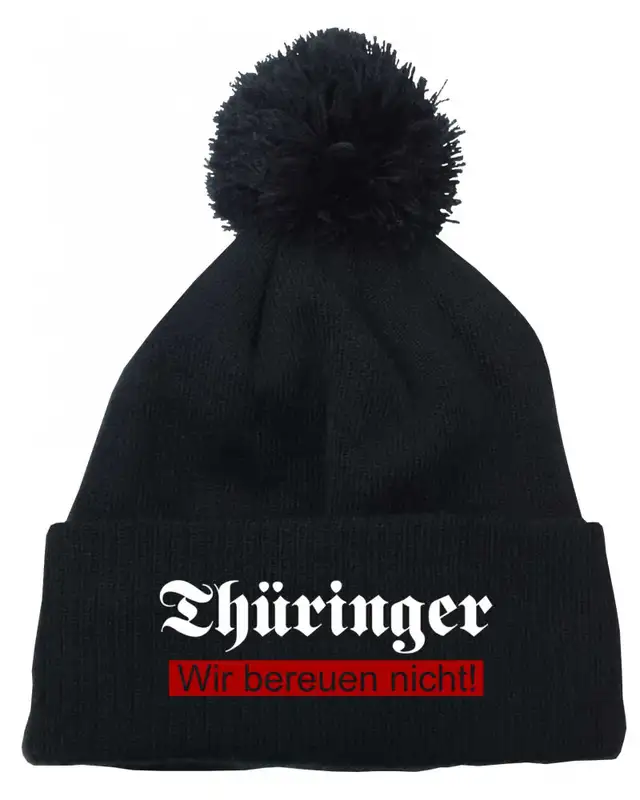 Bestickte Strickmütze "Frigg" (Thüringer, wir bereuen nicht)