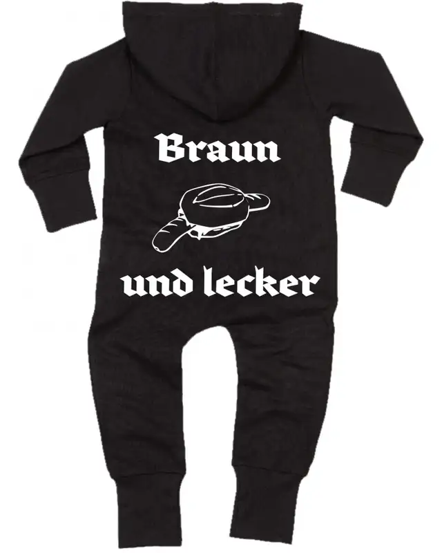 Bestickter Baby Strampler (Braun und lecker) Bild 2