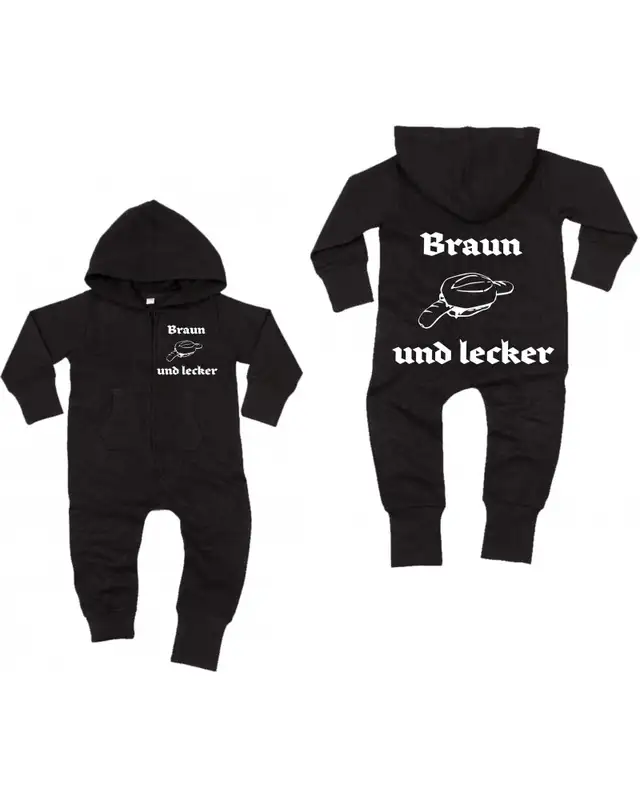 Bestickter Baby Strampler (Braun und lecker) Bild 5