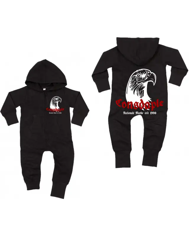 Bestickter Baby Strampler (Consdaple, Adlerkopf 1990) Bild 5