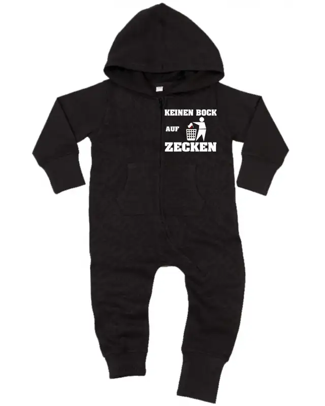 Bestickter Baby Strampler (Keinen Bock auf Zecken)