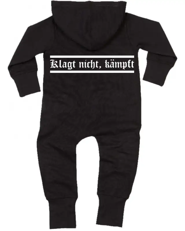 Bestickter Baby Strampler (Klagt nicht kämpft) Bild 2