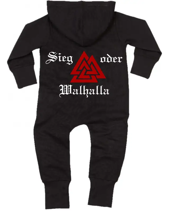 Bestickter Baby Strampler (Sieg oder Walhalla) Bild 2