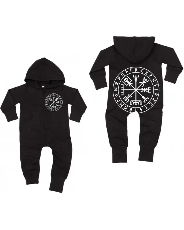 Bestickter Baby Strampler (Vegvisir) Bild 3