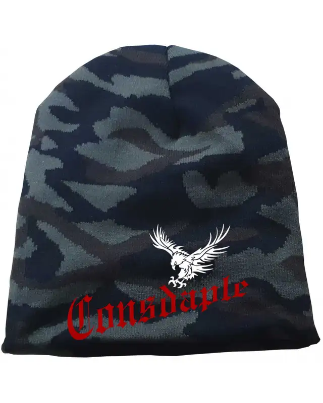 Bestickter Beanie "Camo" (Consdaple, Adler im Flug)
