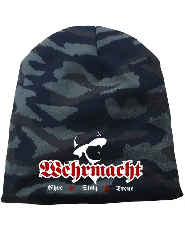Bestickter Beanie "Camo" (Wehrmacht, ehre stolz treue)