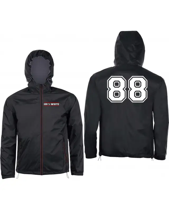 Bestickter Herren Windbreaker (100% White) Bild 3