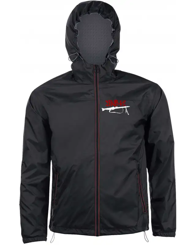 Bestickter Herren Windbreaker (Mg42 Einigkeit, Recht und Freiheit)