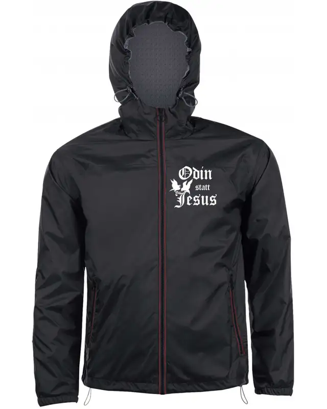 Bestickter Herren Windbreaker (Odin statt Jesus)
