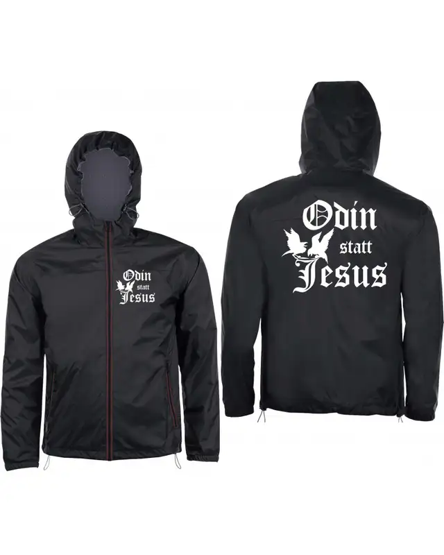 Bestickter Herren Windbreaker (Odin statt Jesus) Bild 3
