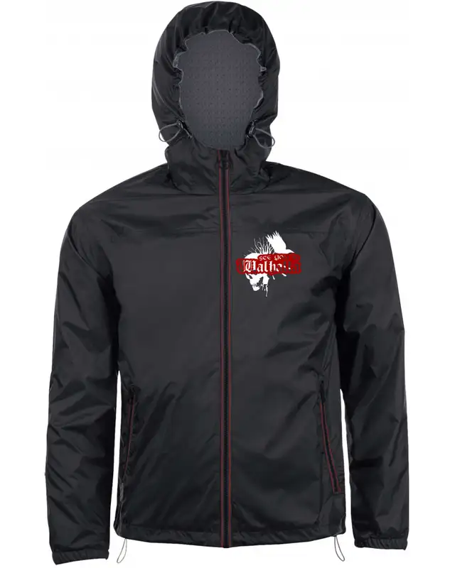 Bestickter Herren Windbreaker (See you in Walhalla, Totenkopf)
