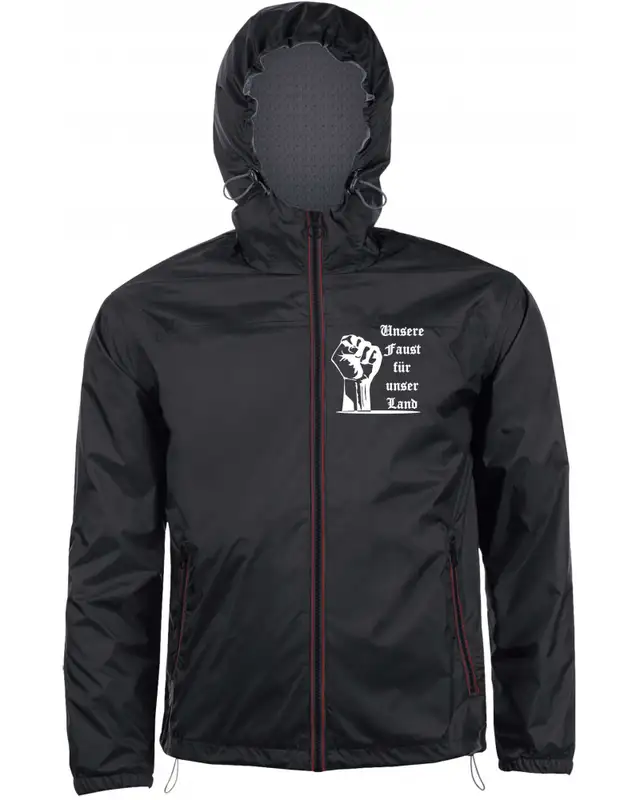 Bestickter Herren Windbreaker (Unsere Faust für unser Land)