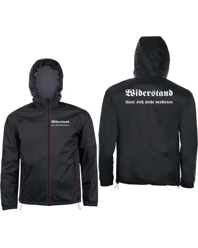 Bestickter Herren Windbreaker (Widerstand lässt sich nicht verbieten) Bild 3