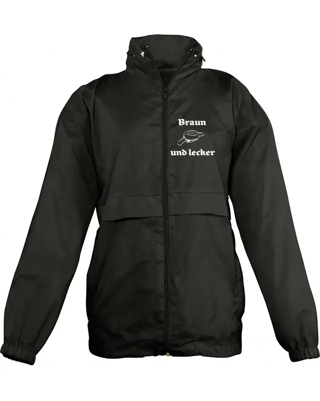 Bestickter Kinder Windbreaker (Braun und lecker)