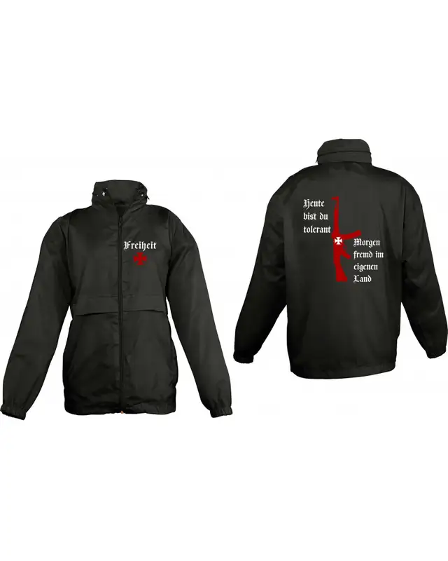 Bestickter Kinder Windbreaker (Heute tolerant morgen fremd im eigenen Land) Bild 3