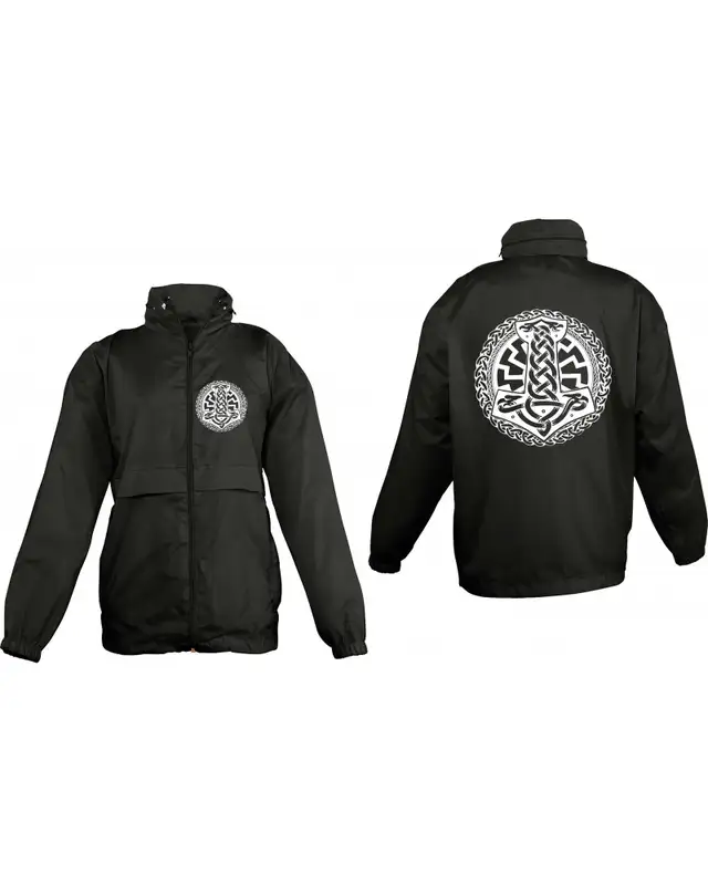 Bestickter Kinder Windbreaker (Schwarze Sonne, Thorhammer) Bild 3