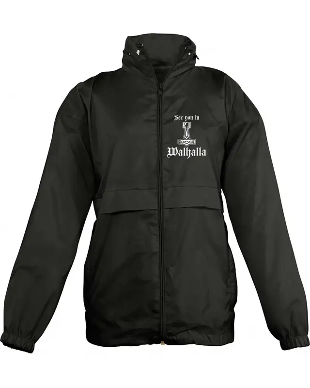Bestickter Kinder Windbreaker (See you in Walhalla Thorhammer)